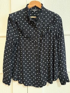 & Other Stories Long Sleeve Black Top